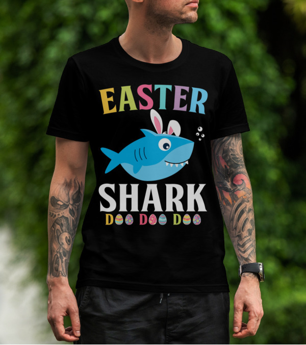 Easter Shark Bunny Do Do Do Kids Toddler T-Shirt