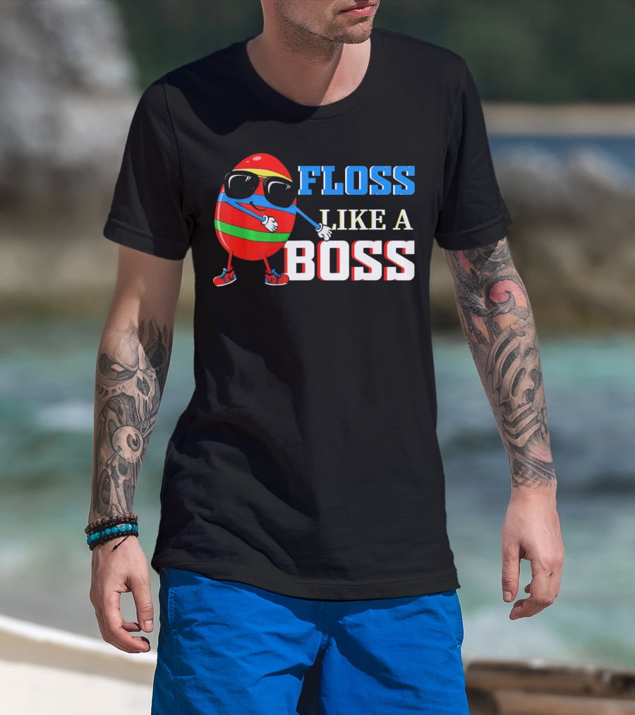 Floss Like A Boss Easter Cool Egg Dance T-Shirt