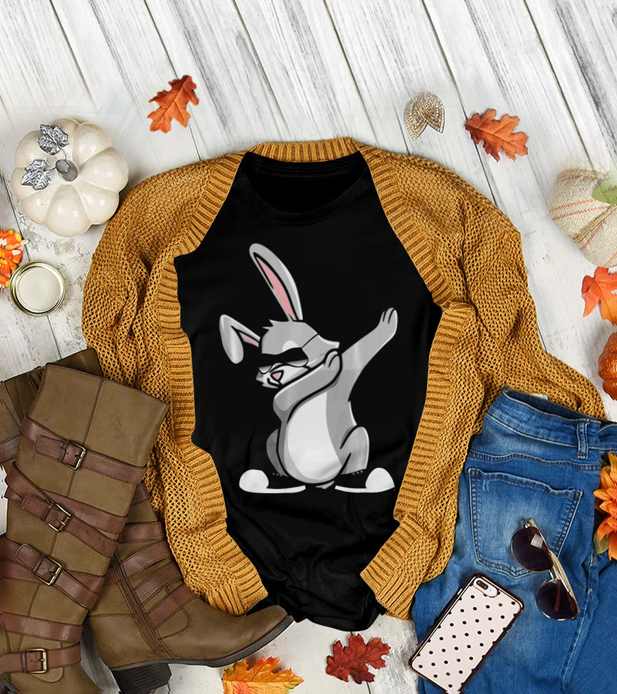 Easter Dab Bunny Women's Sunglasses Cute Rabbit Dancing T-Shirt
