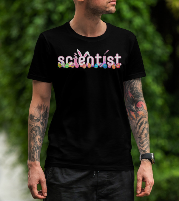 Scientist Funny Bunny Easter Eggs T-Shirt