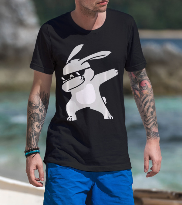 Happy Easter Day Cool Dabbing Rabbit T-Shirt