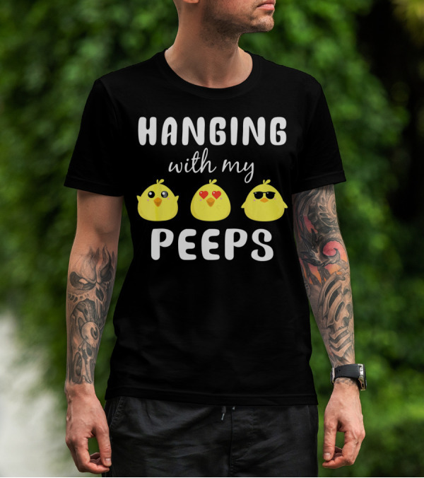 Hanging With My Peeps Cute Chick Trio T-Shirt