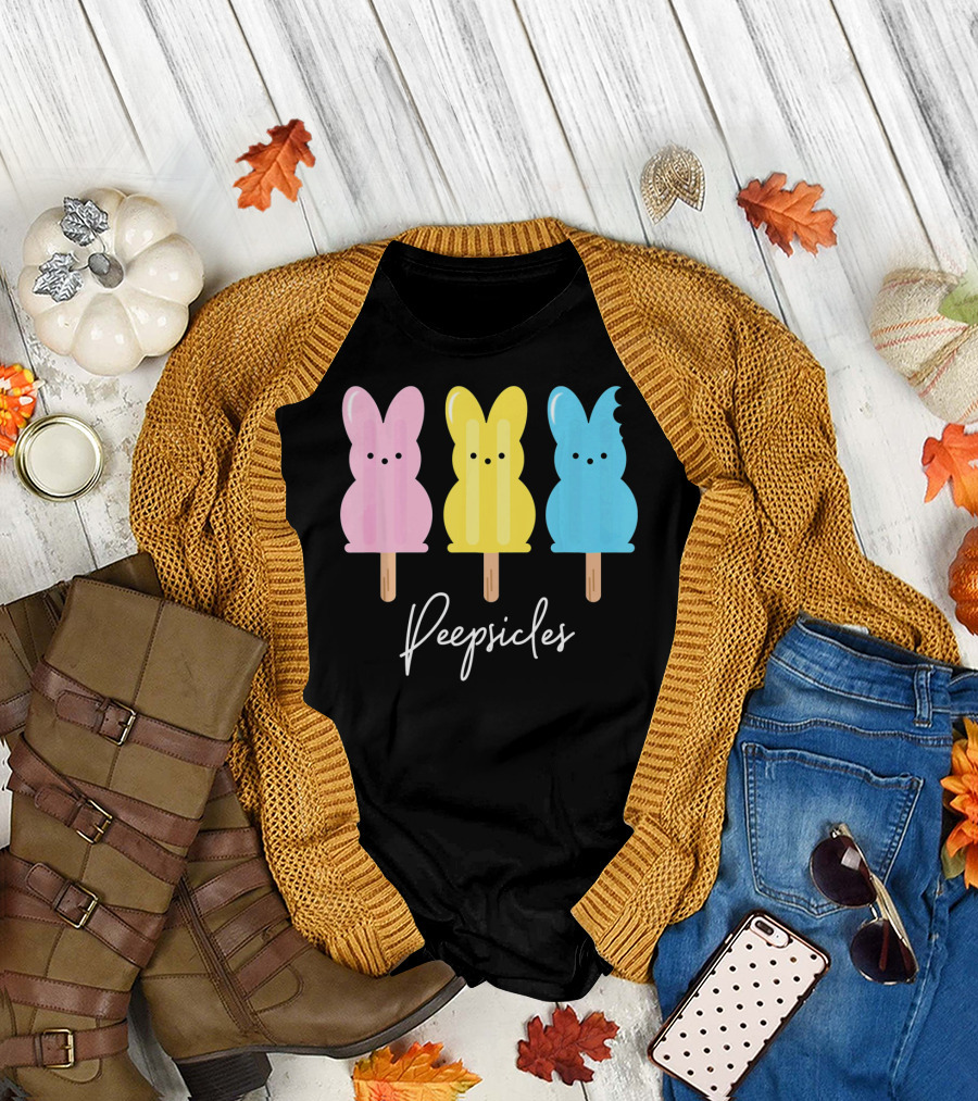 Peepsicles Fun Easter Bunny Cute Peep Popsicle T-Shirt