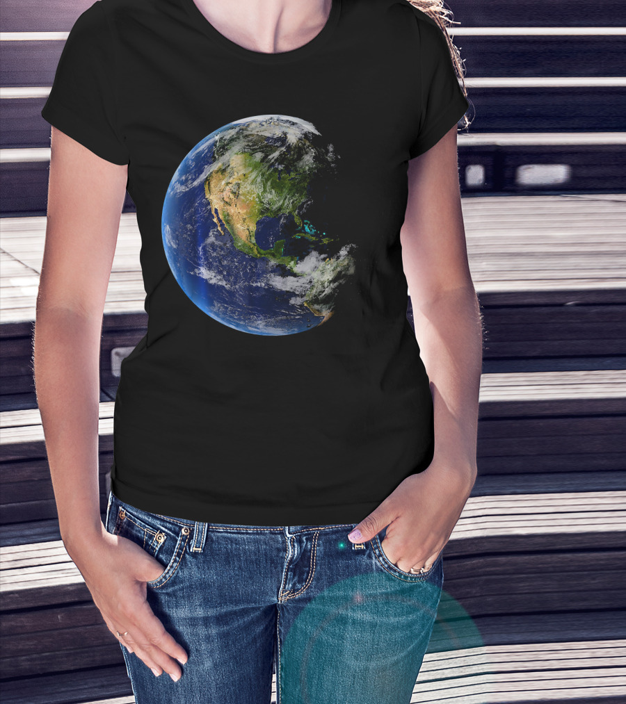 Planet Earth North America Globe T-Shirt