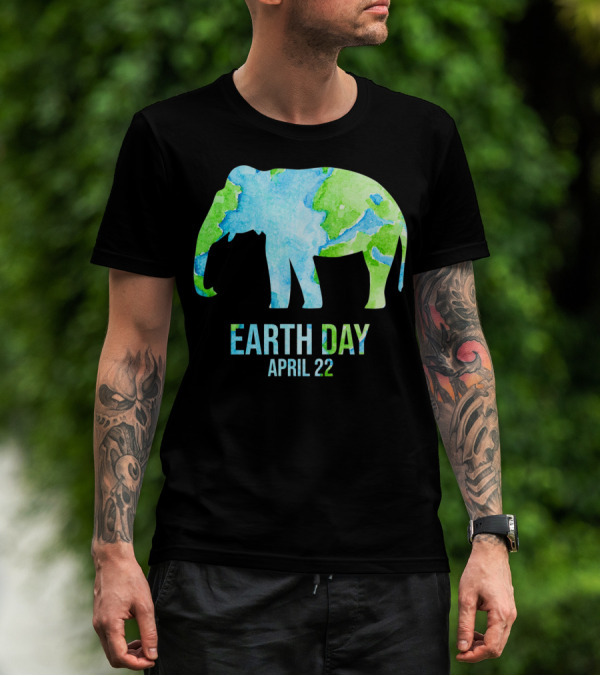 Earth Day April 22 Elephant School Event T-Shirt