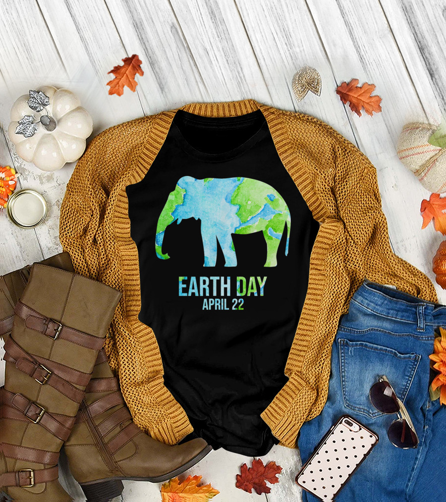Earth Day April 22 Elephant School Event T-Shirt