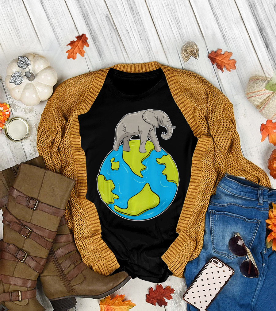 Celebrate Every Day Earth Elephant T-Shirt