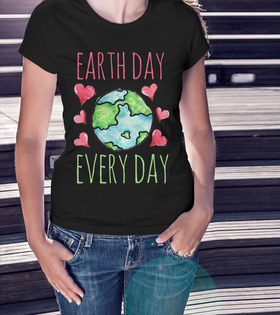 Earth Day Every Day Cute Earthy Heart T-Shirt