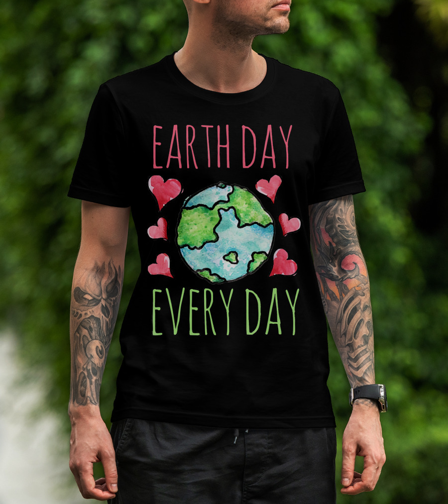Earth Day Every Day Cute Earthy Heart T-Shirt