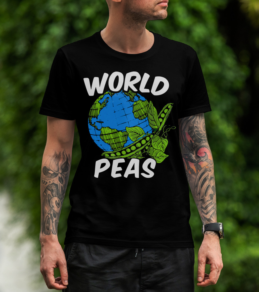 World Peas Pun Funny Peace On Earth T-Shirt