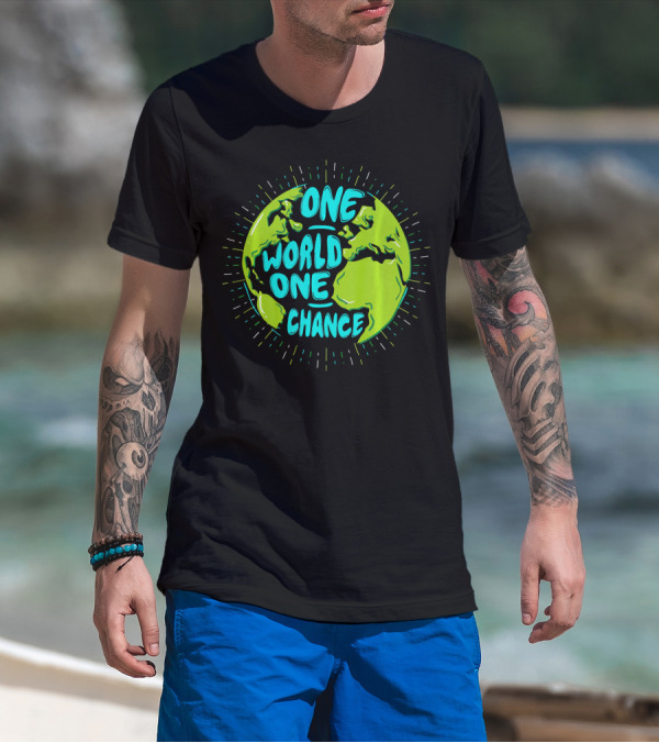 One World One Chance Planet Earth Climate Protection T-Shirt