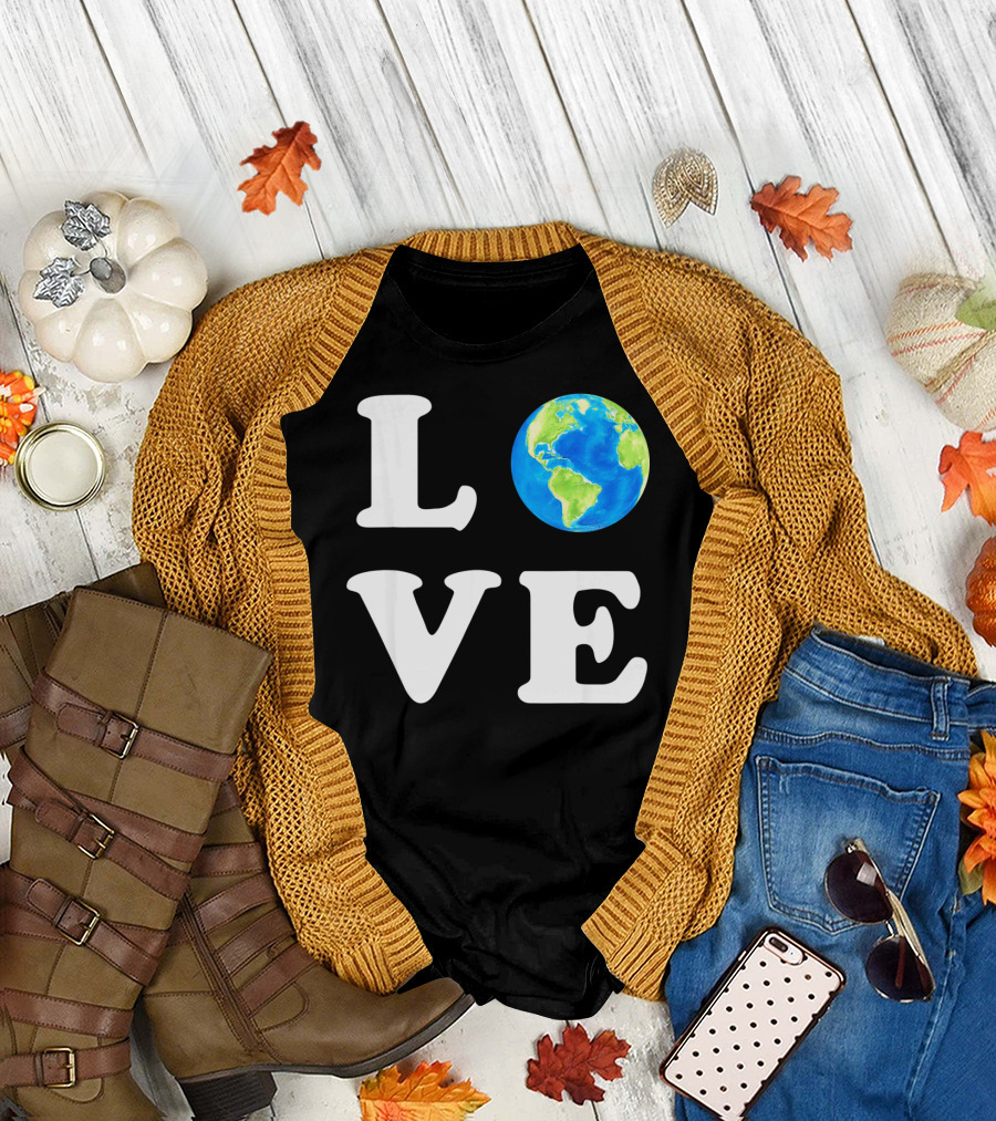 LOVE Earth Day Kids Women Men Environ T-Shirt