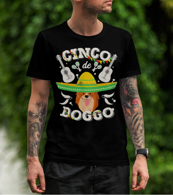 Cinco De Doggo Corgi Sombrero Guitars And Maracas T-Shirt
