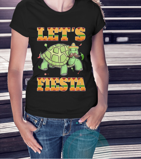 Let's Fiesta Turtle Cinco De Mayo Mexican T-Shirt