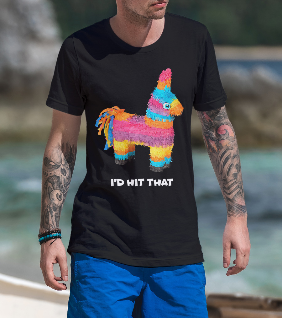 I'd Hit That Colorful Donkey Piñata Mexican Cinco De Mayo T-Shirt