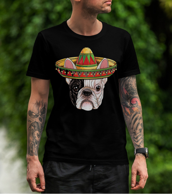 Cinco De Mayo French Bulldog Sombrero T-Shirt