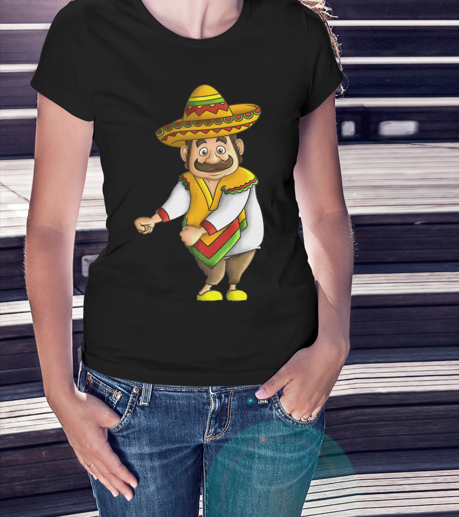 Flossing Mariachi Cute Cinco De Mayo Sombrero Dance Fiesta T-Shirt