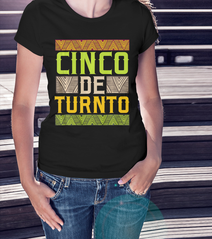 Cinco De Turnto Vibrant Geometric Cinco De Mayo T-Shirt
