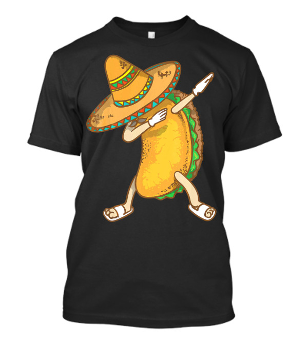 Dabbing Taco With Sombrero Celebrating Cinco De Mayo T-Shirt