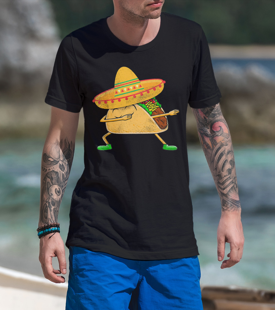 Mexican Sombrero Dabbing Taco T-Shirt