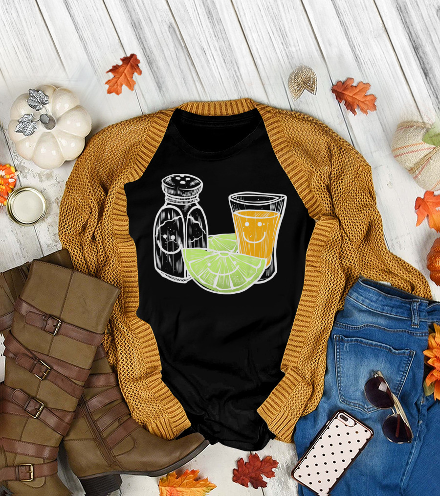 Cinco De Mayo Tequila Lime Salt Smiley Faces T-Shirt