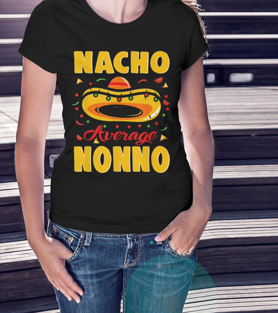 Nacho Average Nonno Festive Sombrero Fiesta Elements T-Shirt