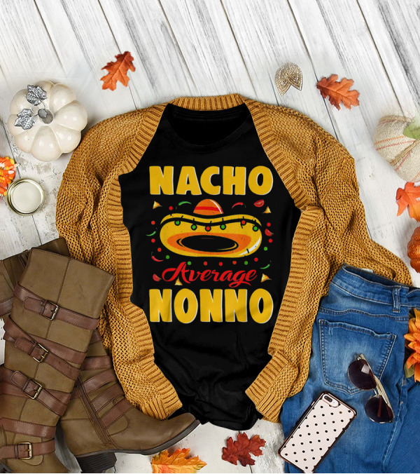 Nacho Average Nonno Festive Sombrero Fiesta Elements T-Shirt