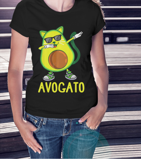 Funny Avogato Cat Dabbing Cinco De Kittens T-Shirt