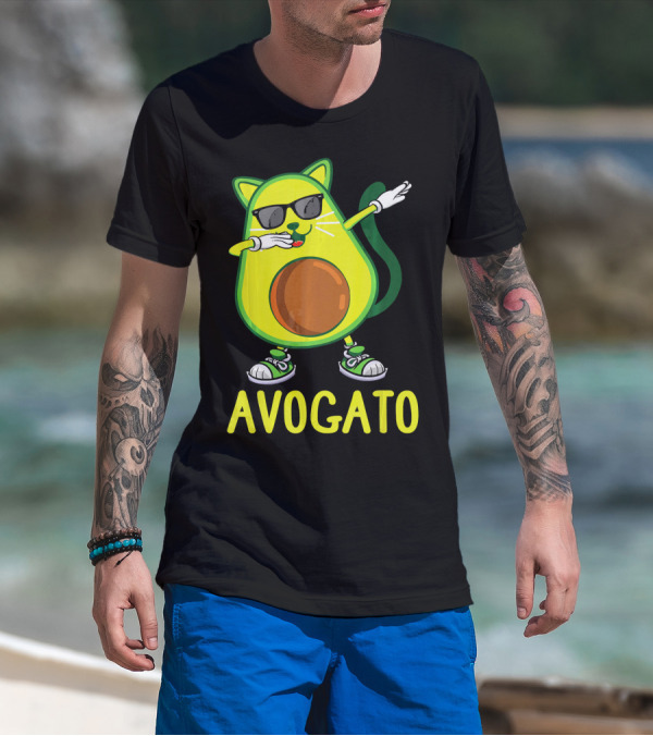 Funny Avogato Cat Dabbing Cinco De Kittens T-Shirt