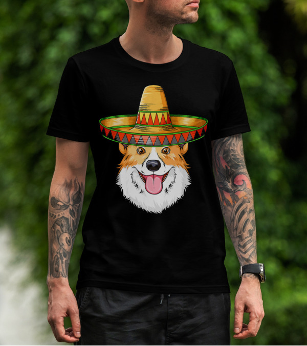 Corgi Cinco De Mayo Mexican Sombrero T-Shirt