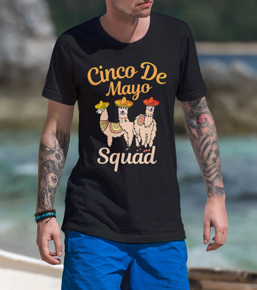 Cinco De Mayo Llama Squad T-Shirt