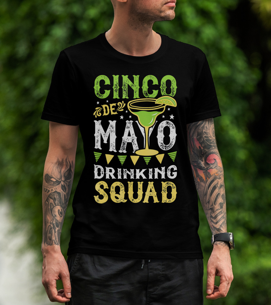 Cinco De Mayo Drinking Squad Margarita Festive T-Shirt