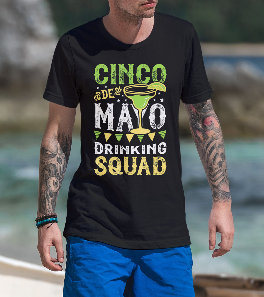 Cinco De Mayo Drinking Squad Margarita Festive T-Shirt