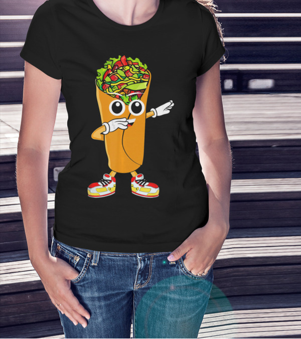 Cinco De Mayo Dabbing Burrito Fiesta Fun T-Shirt