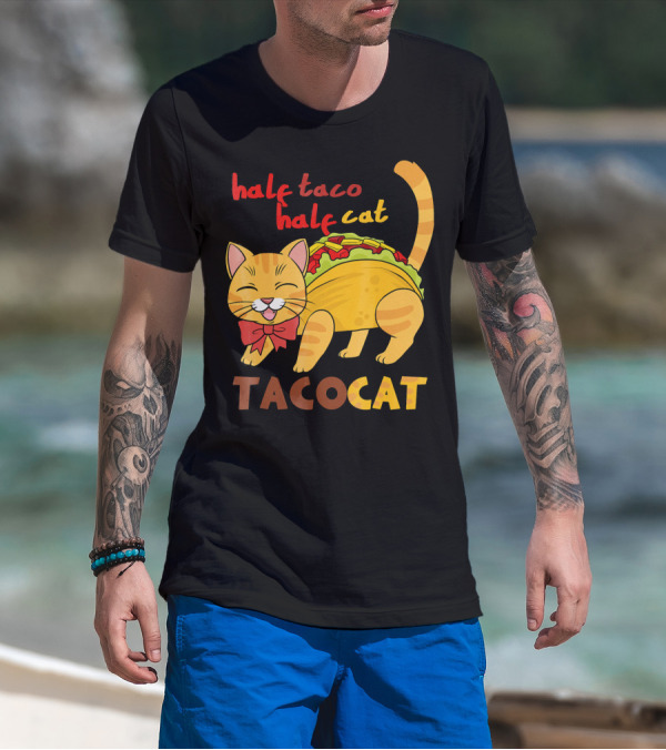 Half Taco Half Cat TacoCat Cinco De Mayo Taco T-Shirt