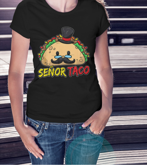 Señor Taco Mustache Cinco De Mayo T-Shirt