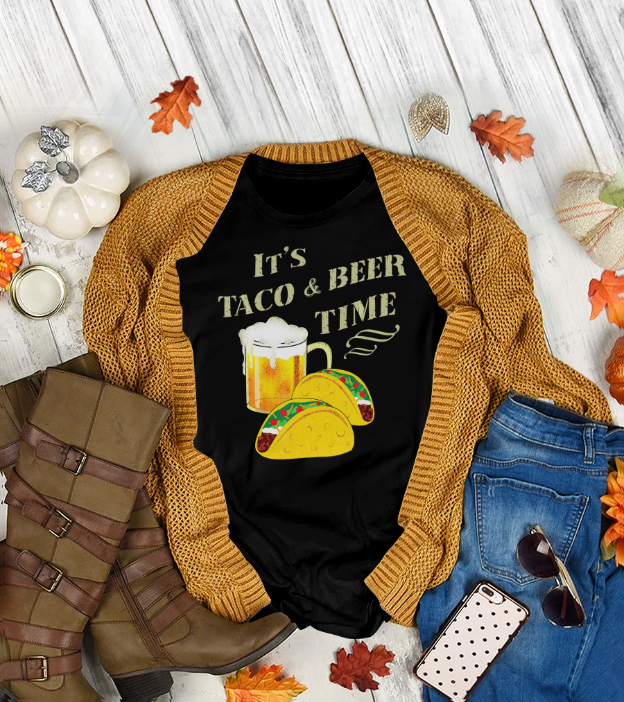 It's Taco and Beer Time with Tacos and Beer Mug T-Shirt