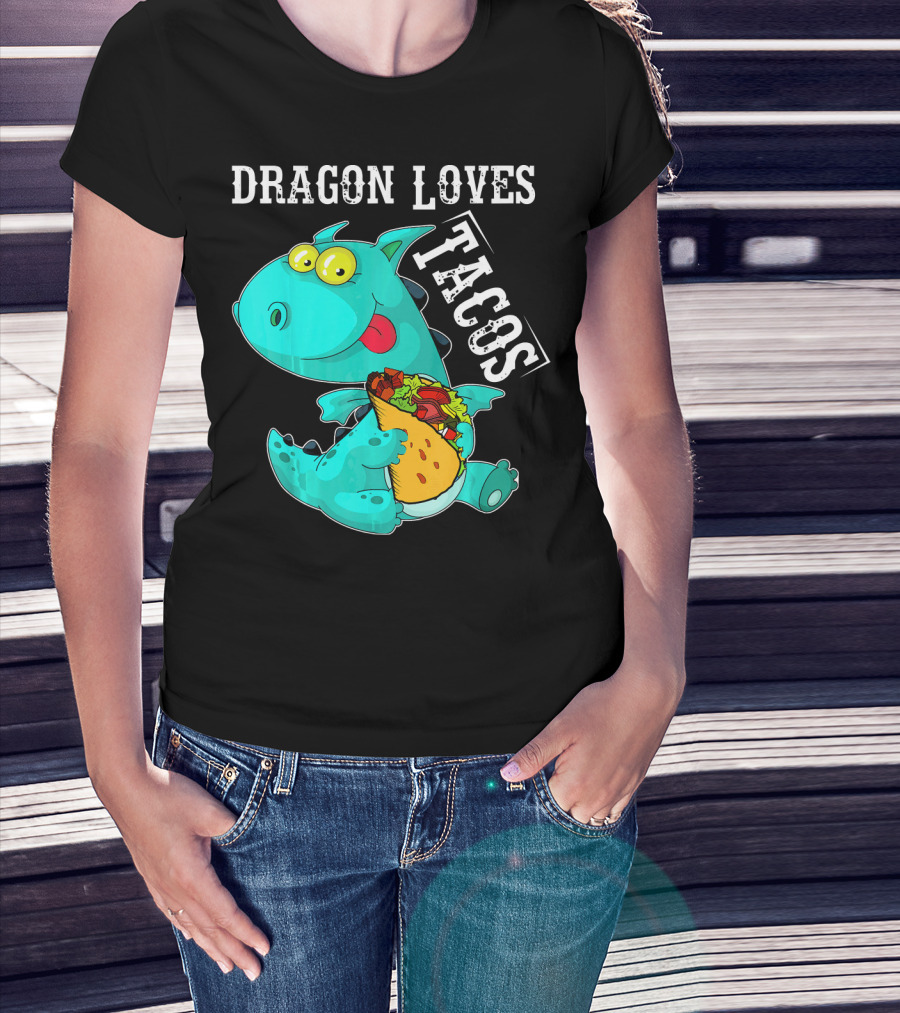 Dragon Loves Tacos Cinco De Mayo Taco T-Shirt