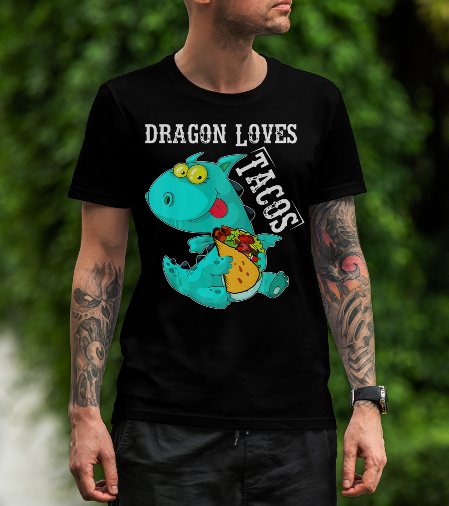Dragon Loves Tacos Cinco De Mayo Taco T-Shirt