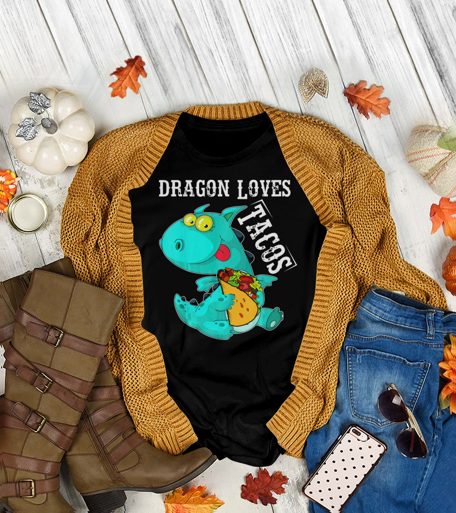 Dragon Loves Tacos Cinco De Mayo Taco T-Shirt