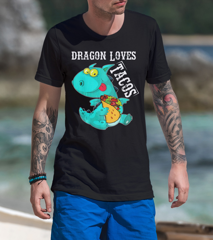 Dragon Loves Tacos Cinco De Mayo Taco T-Shirt