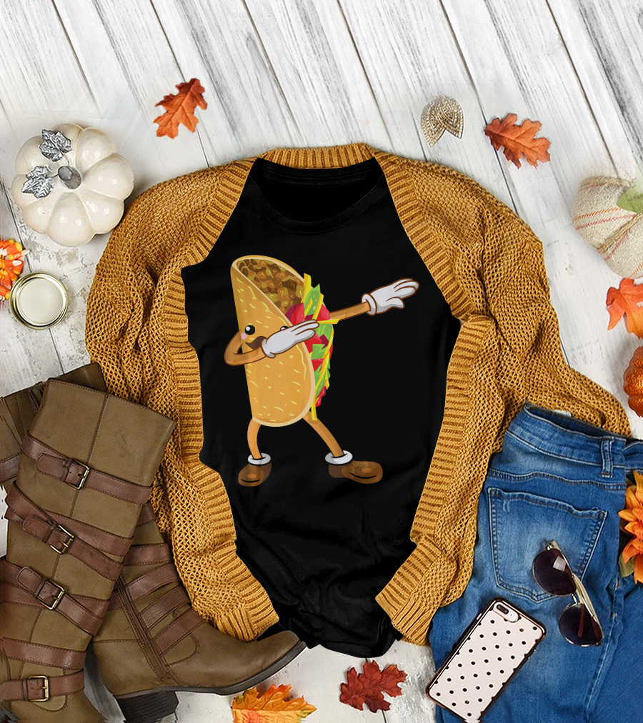 Dabbing Taco Dance Funny Cinco de Mayo T-Shirt