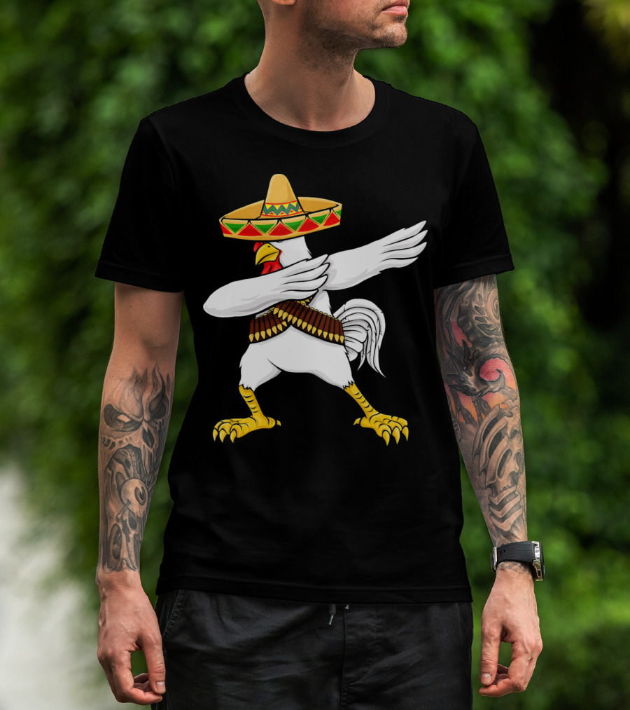 Cinco De Mayo Chicken Sombrero Dabbing Dab T-Shirt