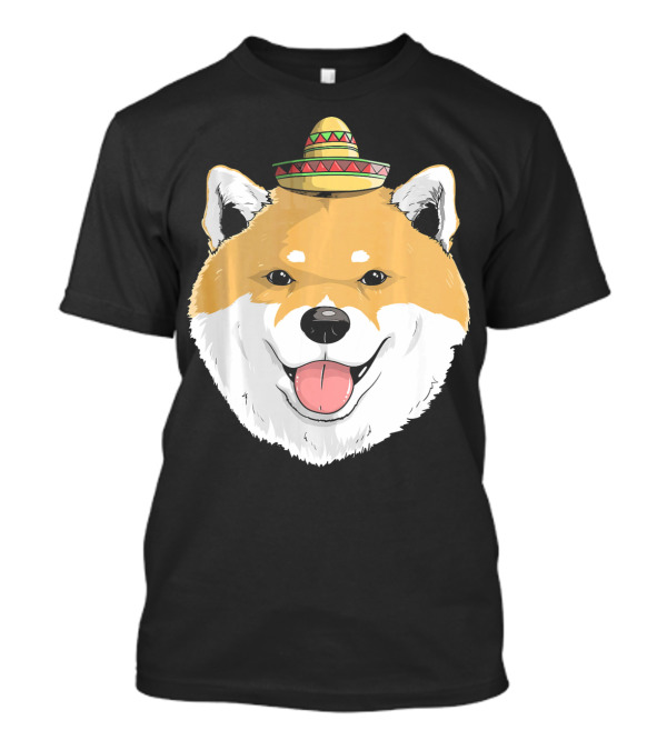 Shiba Inu Dog Sombrero Fiesta Cinco De Mayo T-Shirt