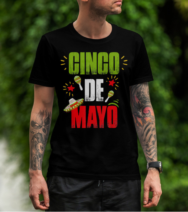 Cinco De Mayo Sombrero Maracas T-Shirt