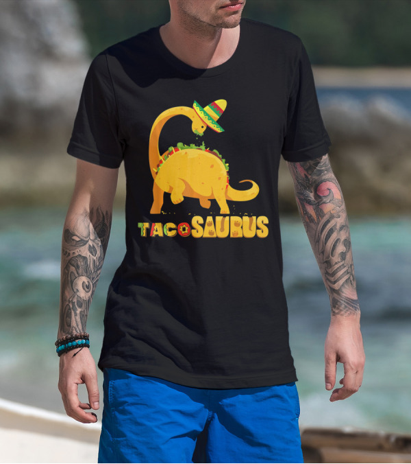 Tacosaurus Funny Cinco De Mayo Mexican Taco Dino T-Shirt