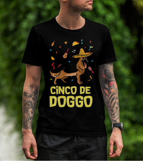 Cinco De Doggo Taco Sombrero German Shepherd T-Shirt