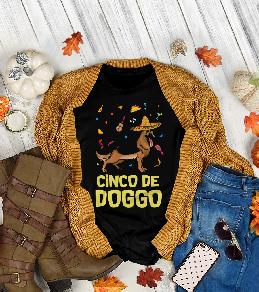 Cinco de Doggo Taco Sombrero German Shepherd T-Shirt