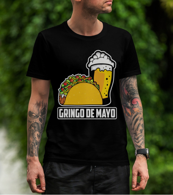 Gringo De Mayo Taco Beer Pun Cinco De Mayo T-Shirt
