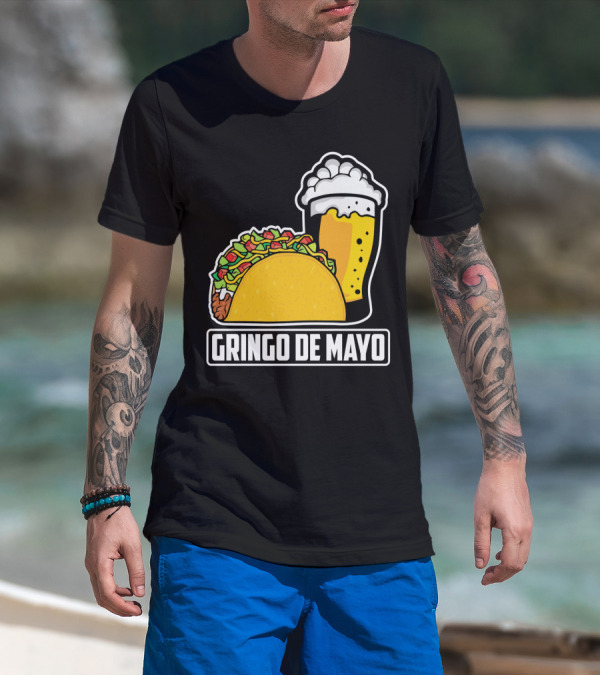 Gringo De Mayo Taco Beer Pun Cinco De Mayo T-Shirt